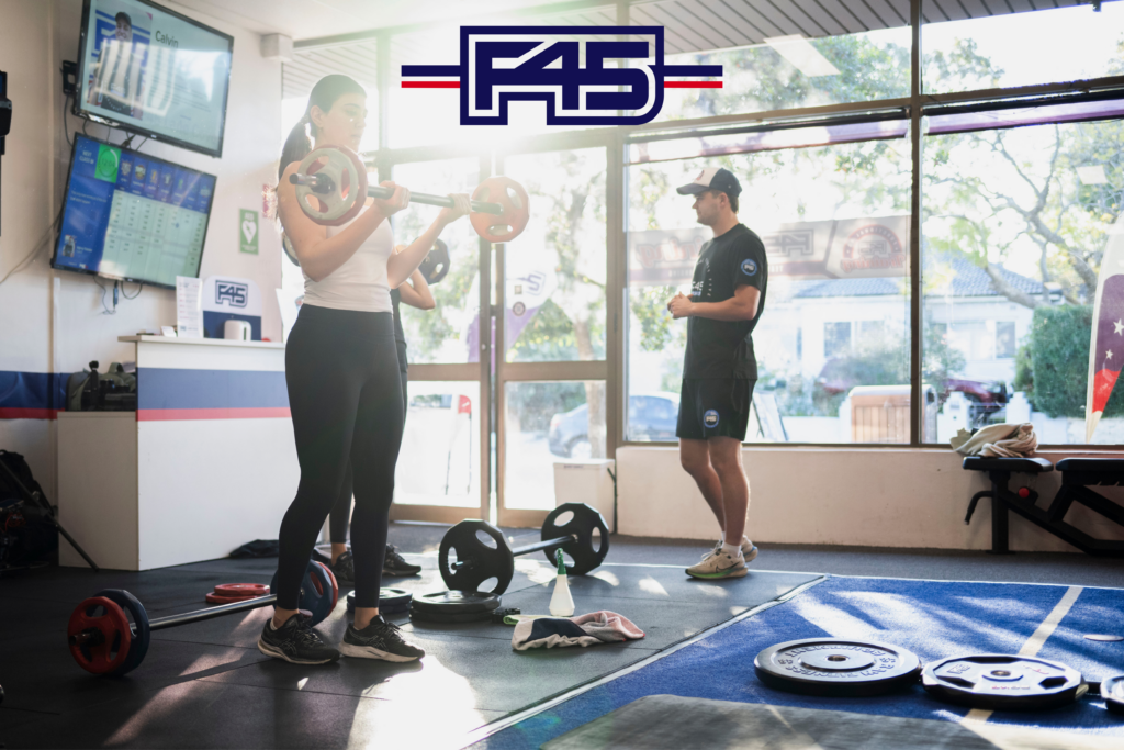 Group workout session at F45 Ventura County, focusing on high-intensity functional fitness.