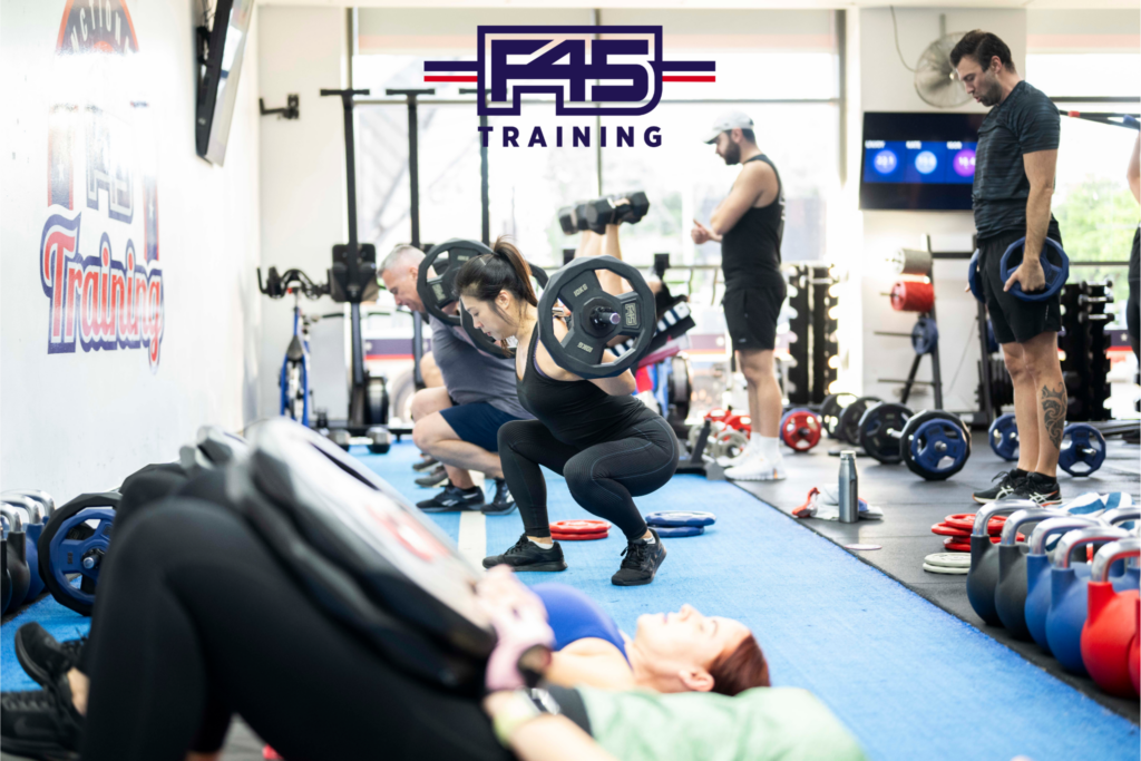 Group completing a high-intensity interval training (HIIT) session at F45 Ventura Count